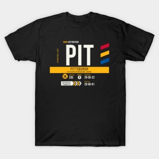 Vintage Pittsburgh PIT Airport Code Travel Day Retro Air Travel T-Shirt